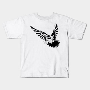 eagle in hunting ecopop pattern Kids T-Shirt